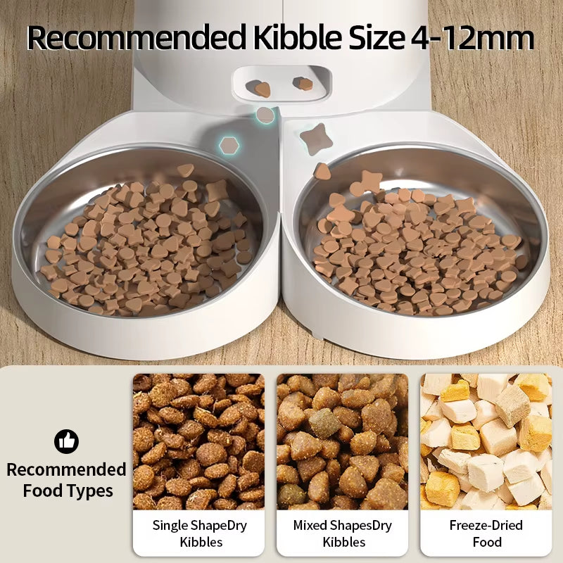 Automatic Dog Feeder Smart Dog Food Kibble Dispenser Remote Control Wifi Button Auto Feeder for Pet Cats Feeding Supplies