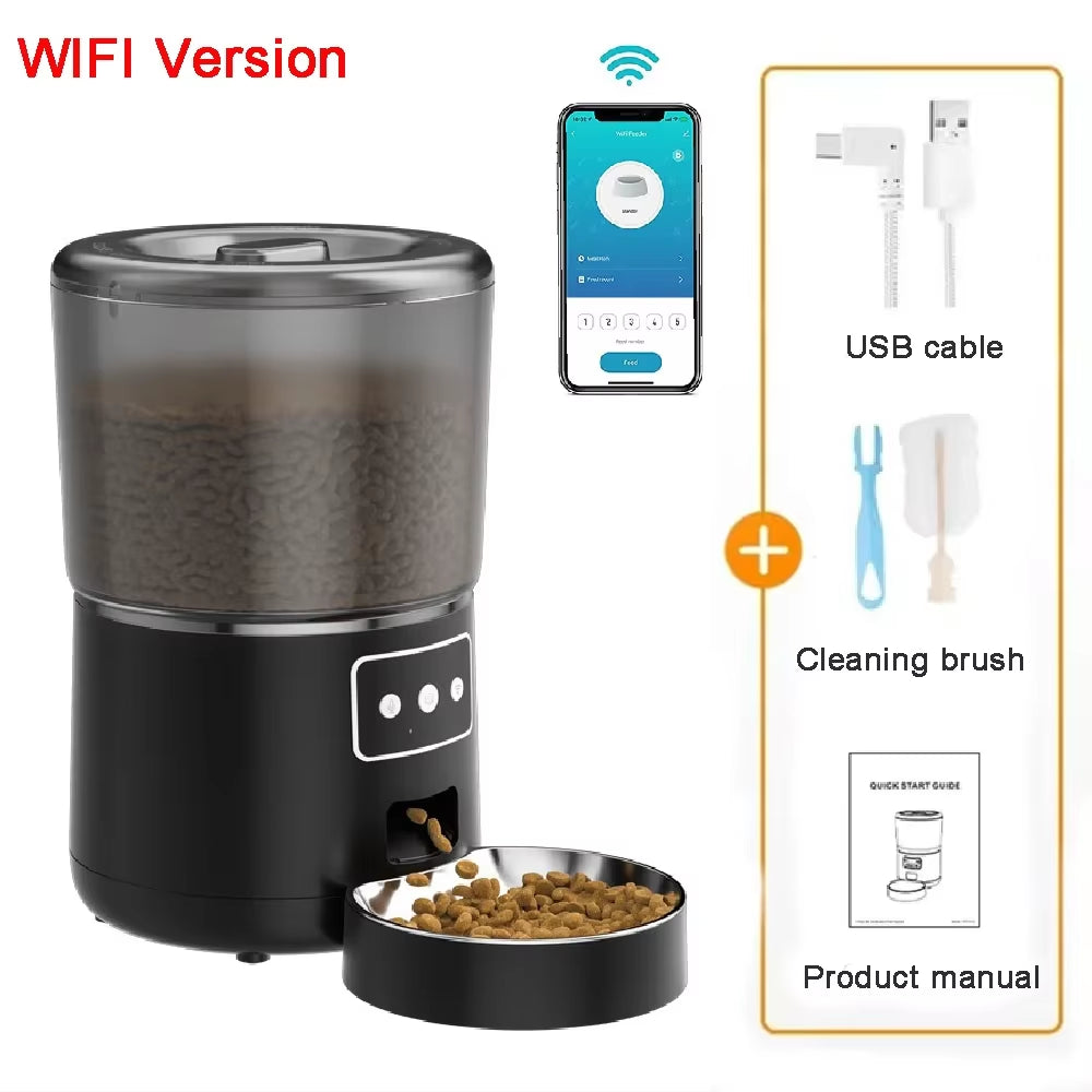 Petavista Automatic Cat Feeder Pet Smart Wifi Food Kibble Dispenser Remote Control Auto Feeder for Cat Dog Dry Food Accessories