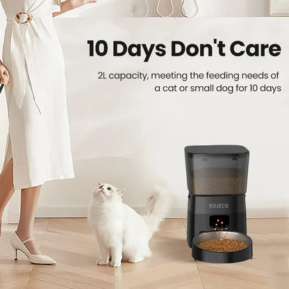 Automatic Pet Feeder Button Version Auto Cat Food Dispenser Accessories Smart Control Pet Feeder for Cats Dog Dry Food