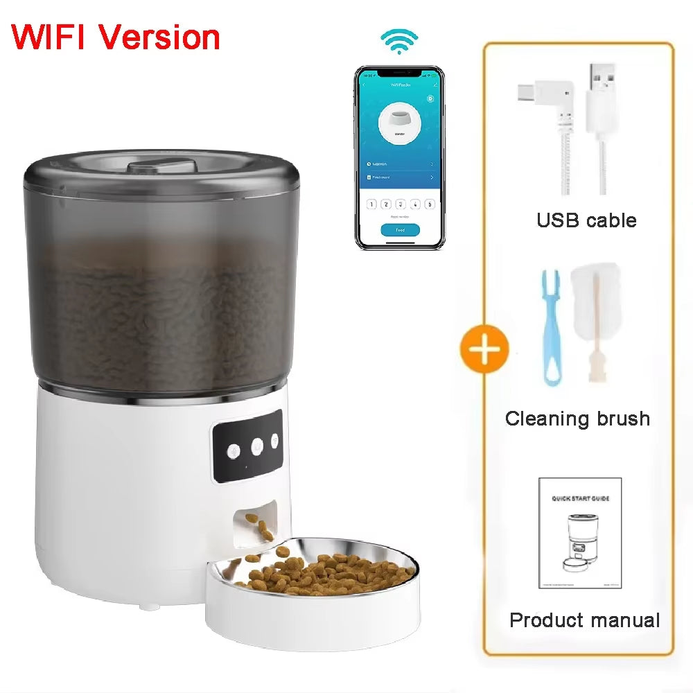 Petavista Automatic Cat Feeder Pet Smart Wifi Food Kibble Dispenser Remote Control Auto Feeder for Cat Dog Dry Food Accessories