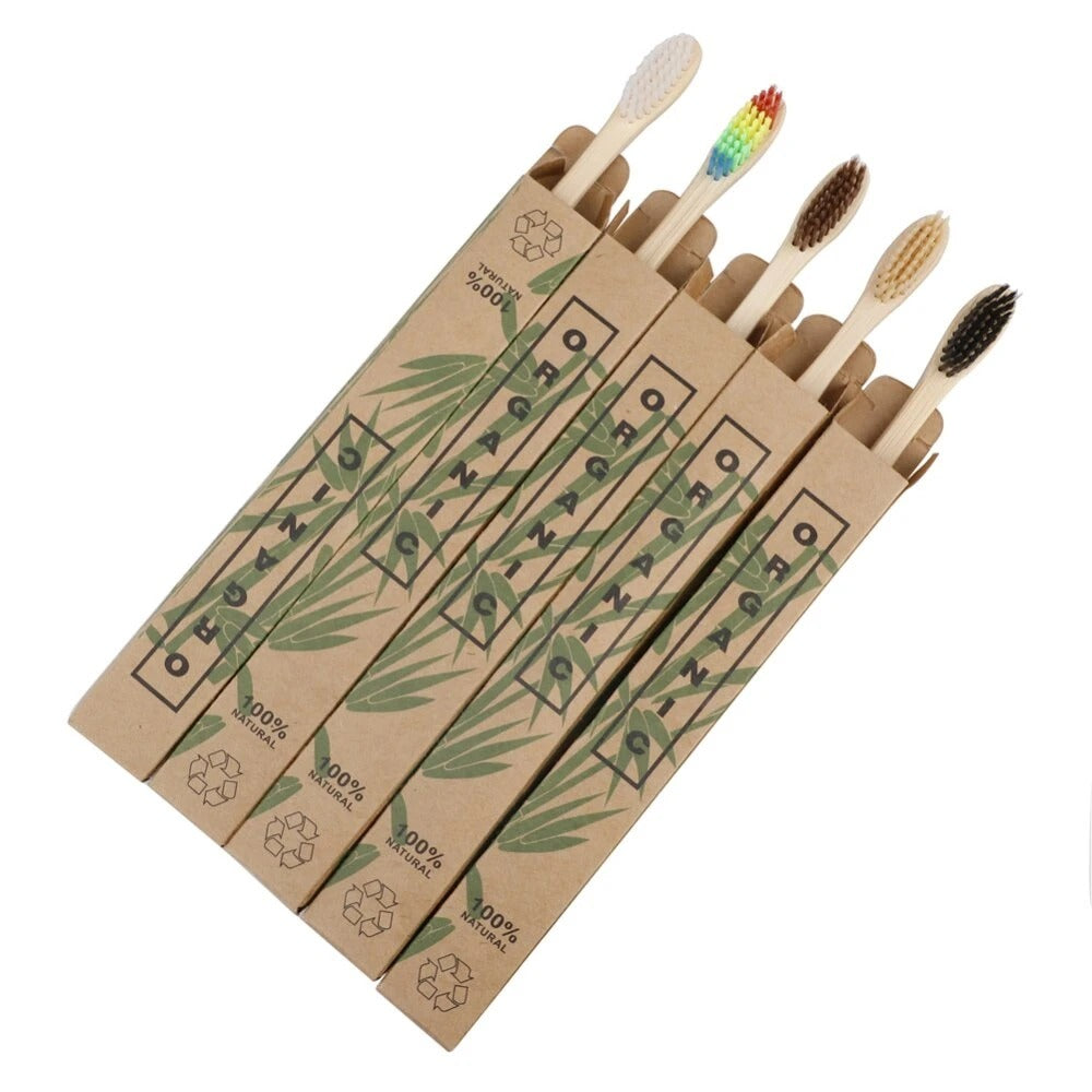 10 Bamboo Toothbrushes