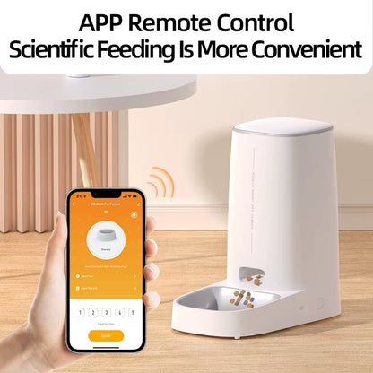 Automatic Dog Feeder Smart Dog Food Kibble Dispenser Remote Control Wifi Button Auto Feeder for Pet Cats Feeding Supplies