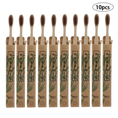 10 Bamboo Toothbrushes