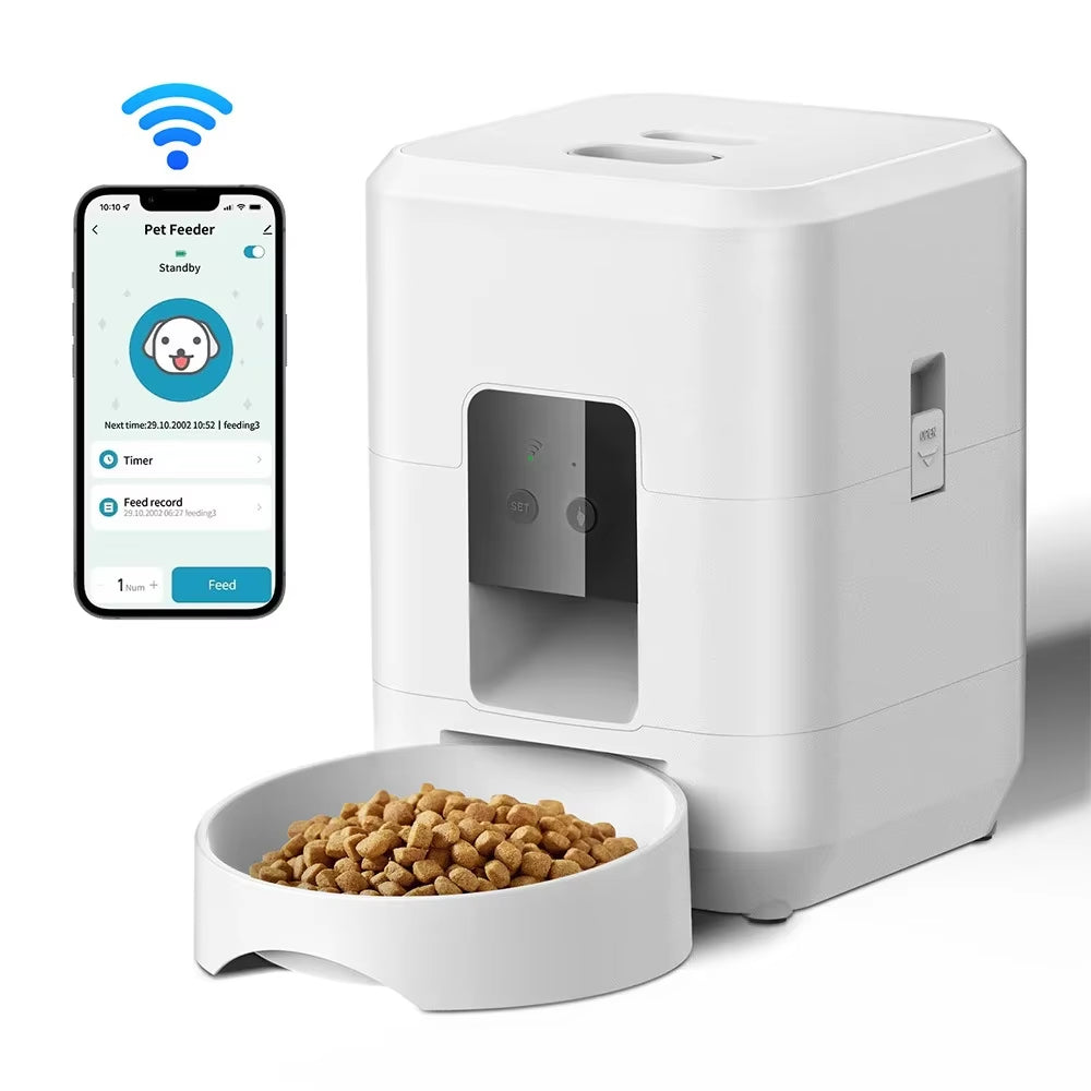 Petavista Automatic Cat Feeder Pet Smart Wifi Food Kibble Dispenser Remote Control Auto Feeder for Cat Dog Dry Food Accessories