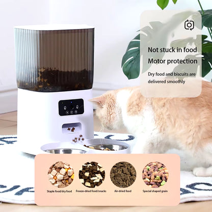 5L Smart Wifi APP Camera Automatic Pet Feeder Cat Food Dispenser Video Smart Feeder for Cats Dogs Pet Dry Food Bowl