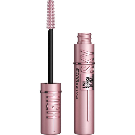 Lash Sensational Sky High Washable Mascara Makeup, Volumizing, Lengthening, Defining, Curling, Multiplying, Buildable Formula, Blackest Black, 1 Count