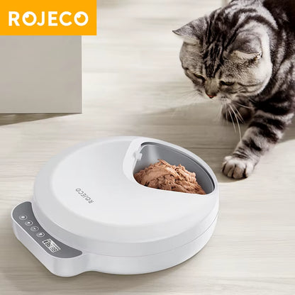 4 Meals Wireless Automatic Cat Feeder for Wet Dry Feeding Food Dispenser for Cats Dog Multifunctional Smart Pet Feeder