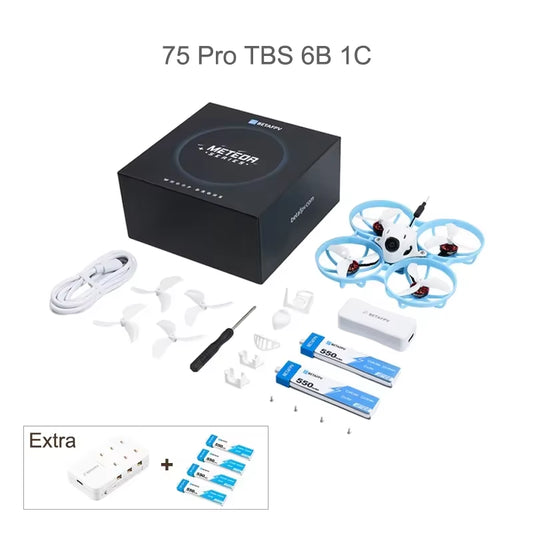 Meteor75 Pro Brushless Whoop Quadcopter Mini Smart FPV RC Drones 2024