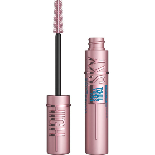 Maybelline New York Wasserfeste, Schwarze Wimperntusche Für Extrem Lange Wimpern, Lash Sensational Sky High Mascara, Black Waterproof, 6 Ml