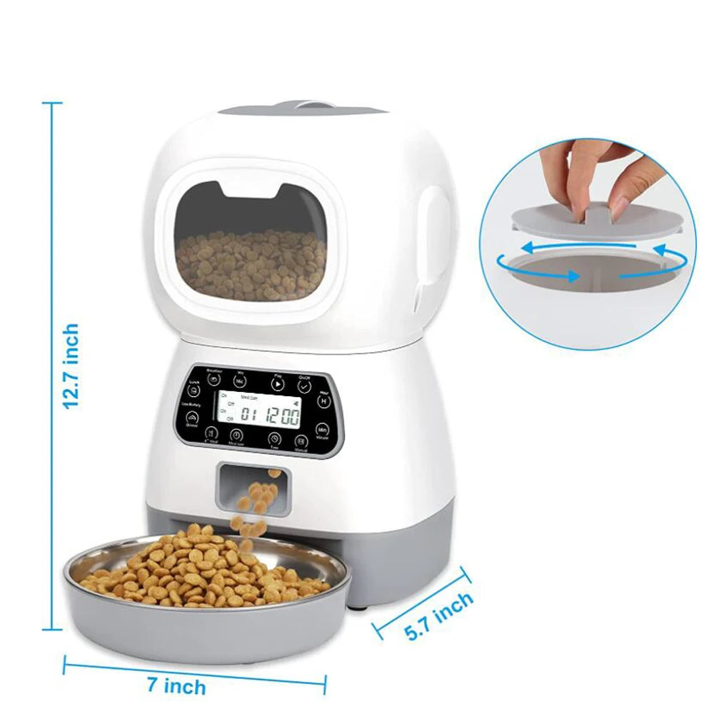 Automatic Cat Feeder 3.5L Dog Dry Food Dispenser Bowl 2L Pet Dogs Water Fountain Drinking Feeding for Pet Smart Tuya WIFI Feeder