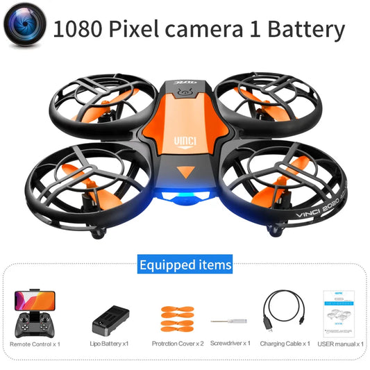 V8 New Mini Drone 4K Profession HD 1080P Wide Angle Camera Wifi FPV RC Dron Height Keep Drones Helicopter Kids Toys