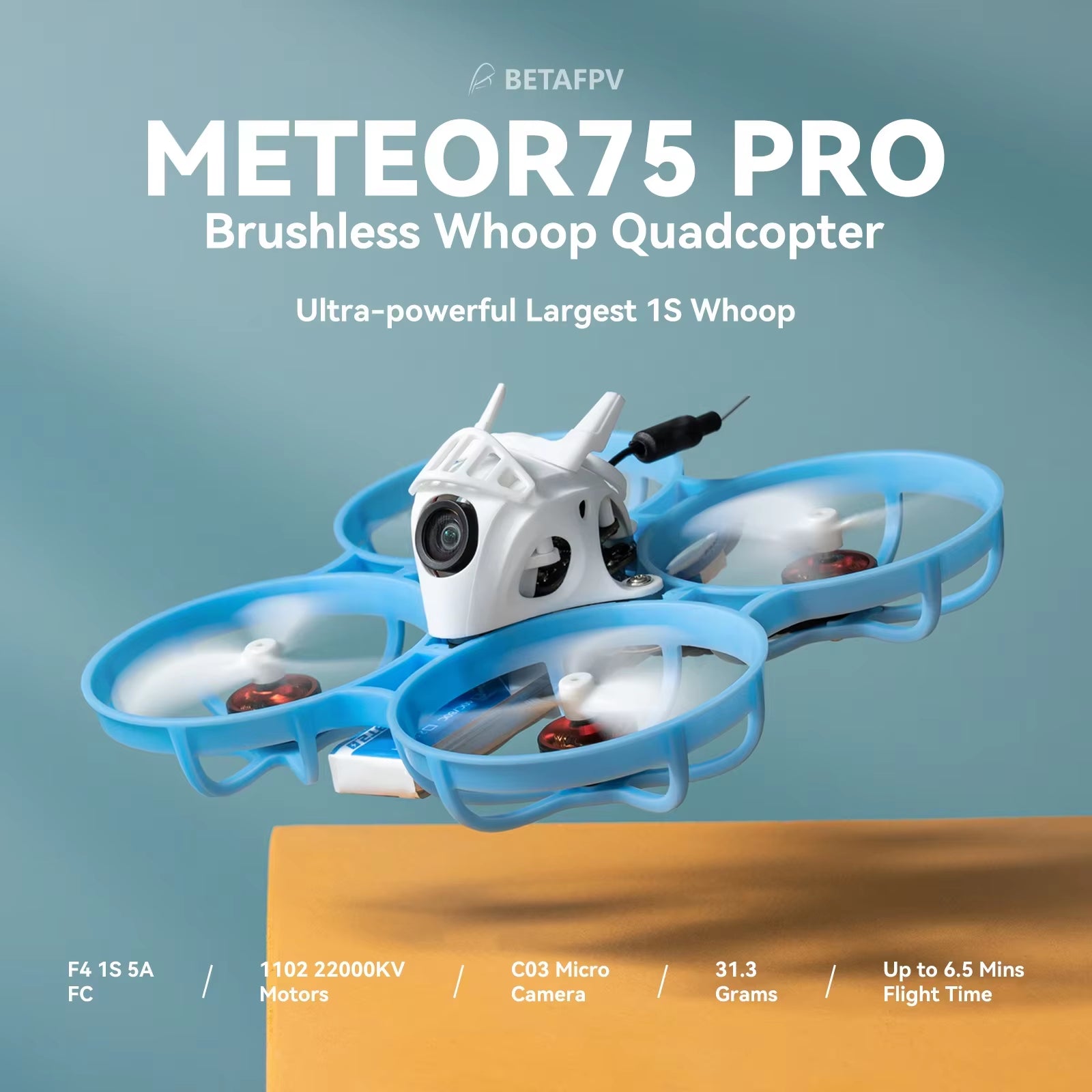 Meteor75 Pro Brushless Whoop Quadcopter Mini Smart FPV RC Drones 2024