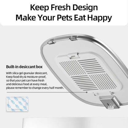 Automatic Dog Feeder Smart Dog Food Kibble Dispenser Remote Control Wifi Button Auto Feeder for Pet Cats Feeding Supplies