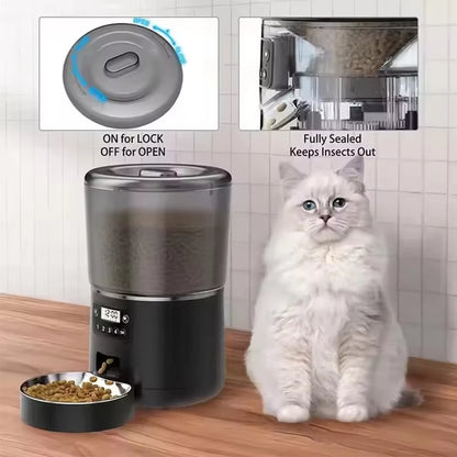 Petavista Automatic Cat Feeder Pet Smart Wifi Food Kibble Dispenser Remote Control Auto Feeder for Cat Dog Dry Food Accessories