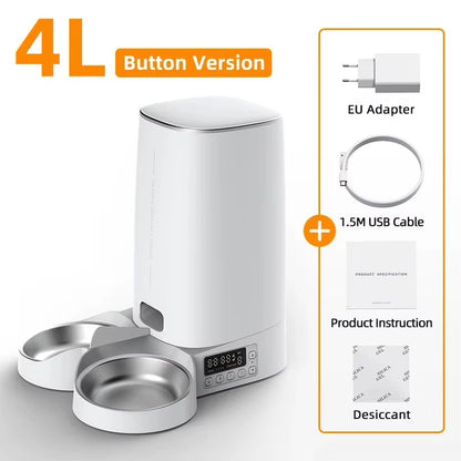 Automatic Dog Feeder Smart Dog Food Kibble Dispenser Remote Control Wifi Button Auto Feeder for Pet Cats Feeding Supplies