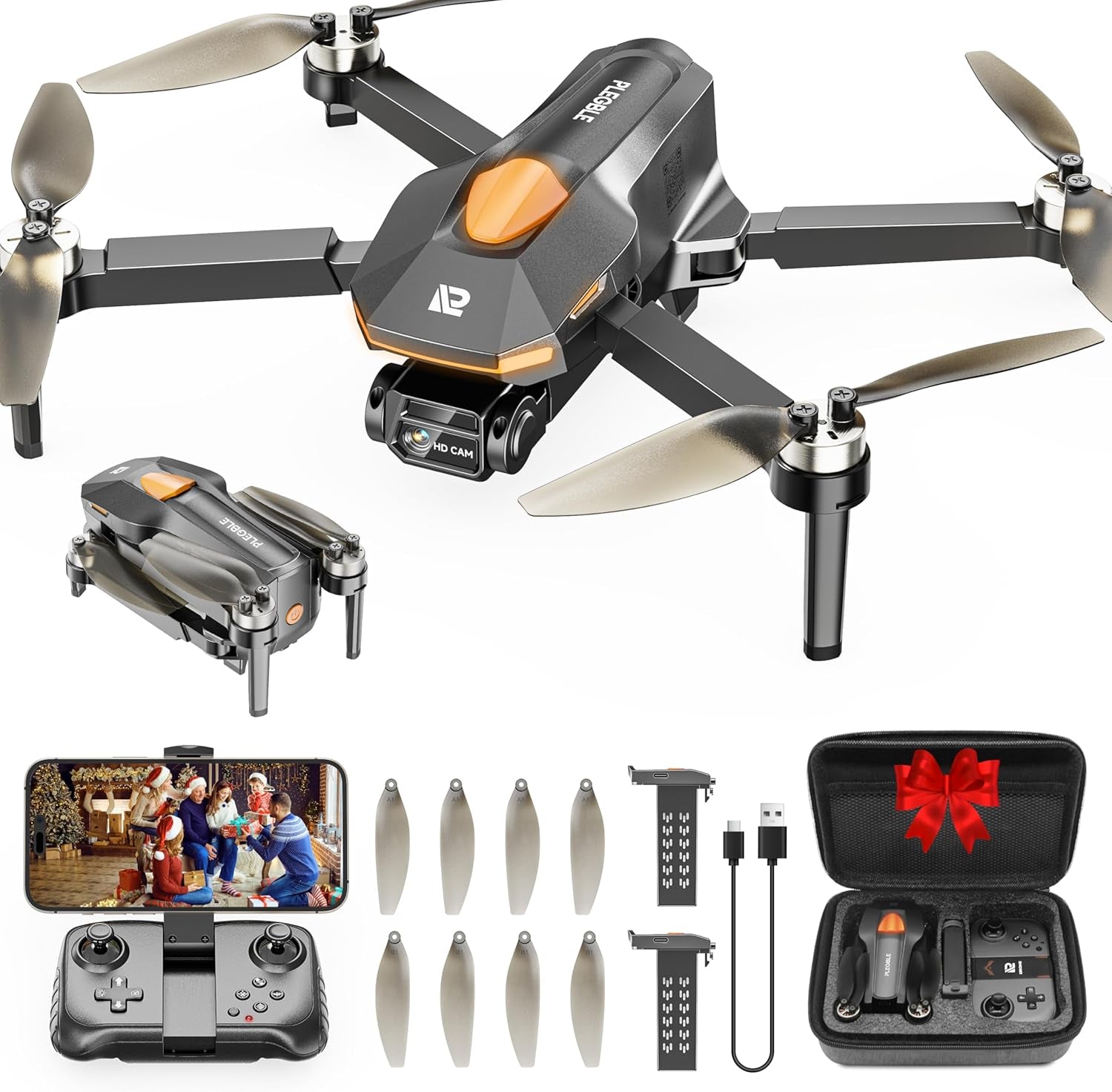 Drohne Mit Kamera Für Kinder, Mini Drohne Erwachsene, Bürstenlosem Motor FPV RC Drone Mit 5G Wifi, Höhenhaltung, 3D Flip, Kopflos Modus, Flugbahn, Spielzeug Und Geschenke Für Jungen Ab 8 Jahre