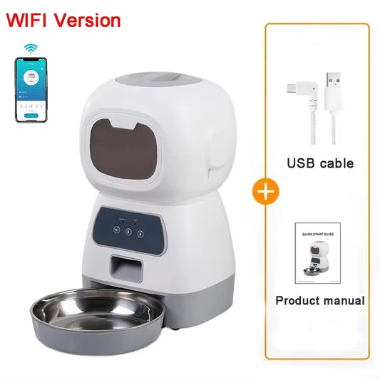 Petavista Automatic Cat Feeder Pet Smart Wifi Food Kibble Dispenser Remote Control Auto Feeder for Cat Dog Dry Food Accessories