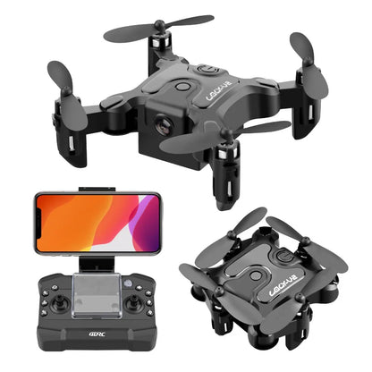 V2 Mini Drone HD Camera Wifi Fpv Air Pressure Altitude Hold Black and Gray Foldable Quadcopter RC Drone Toy